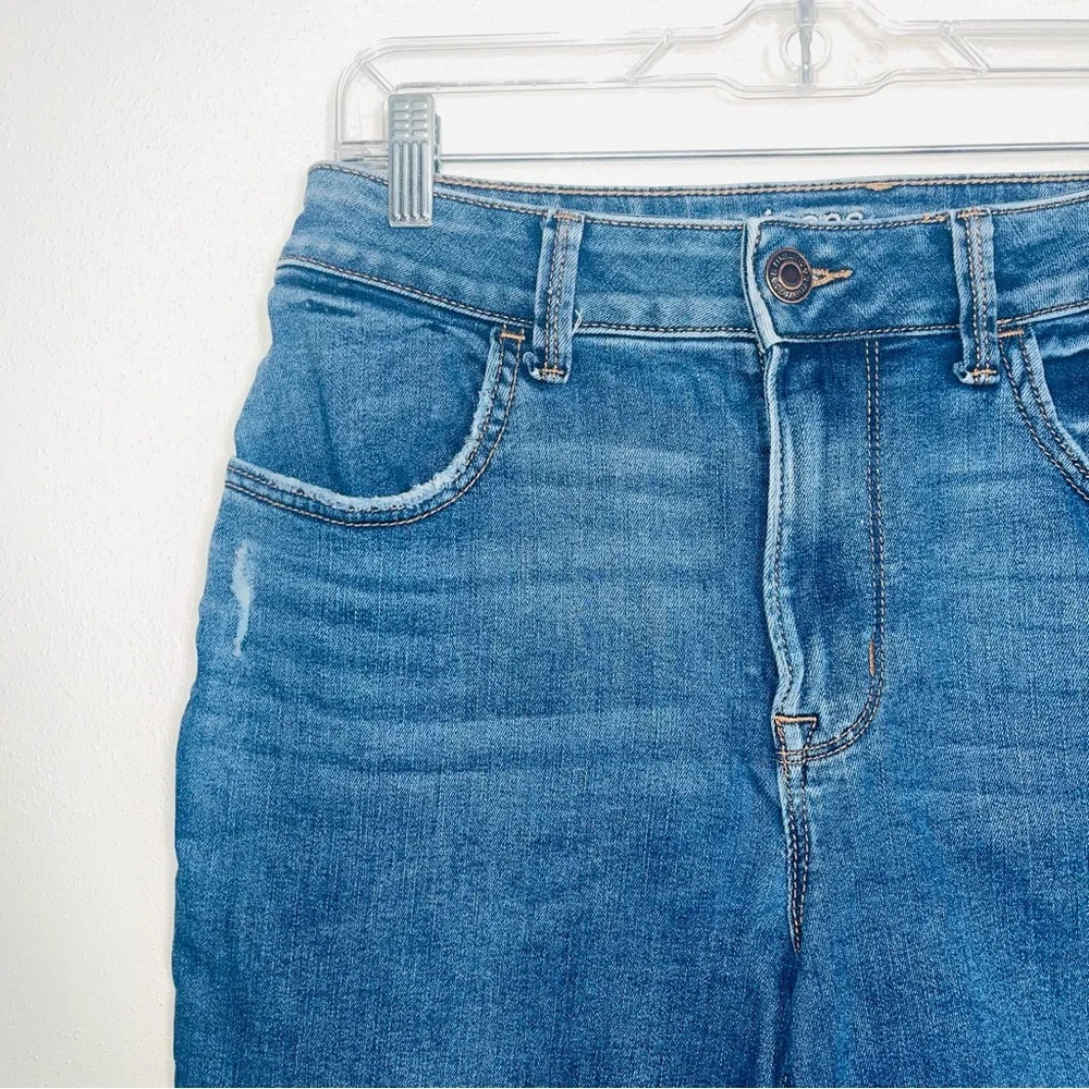 Maurices Patch Ripped Skinny Jeans Medium Wash High Rise Medium Short Women’s - Picture 3 of 13